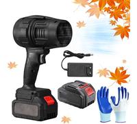 Big Storm Turbine Fan - Handheld Cordless Leaf & Dust Blower/Industrial Lithium Hair Dryer, Max Speed 35000r/Min, Both Blowing & Vacuuming for Lawn Care,Garage,Ect. Lawn Care in Seconds (1 Battery)