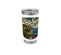 Big Sur California Big Sur Pacific Coast Highway Viaggi Bicchiere termico in acciaio inox doppia parete