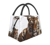 Big Tiger - Borsa per il pranzo per donne e uomini, adulti, isolata, riutilizzabile, a prova di perdite, grande capacità, contenitore per alimenti portatile, per lavoro e viaggi