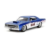 Big Time Muscle 1:24 1970 Plymouth Roadrunner macchina pressofusa, giocattoli per bambini e adulti (blu caramella/bianco)