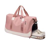 Big Travel Bag | 35L Shoulder Sling Pack | con custodia impermeabile Compartment Shoe Rack Training Gym Bag | for Women Teen Girls Travel Yoga Fitness Swimming Daily, Colore: rosa., Siehe Beschreibung