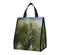 Big Trees, borsa termica per il pranzo, per donne e uomini, borsa della spesa riutilizzabile, grande borsa termica a tenuta stagna, pieghevole, portatile, per lavoro, campeggio, picnic
