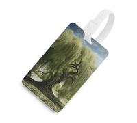 Big Trees, etichette per bagagli con carta d'identità, etichette resistenti per borse da viaggio, etichette impermeabili per valigie, zaini e custodie da viaggio, stile bianco