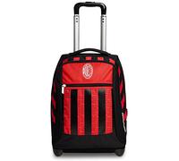 Big Trolley Milan, Fist-Time Ball, Rosso e Nero, 2 in 1 Spallacci per Uso Zaino, Scuola & Tempo Libero