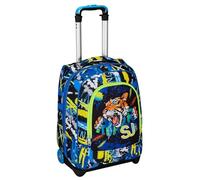 Big Trolley SJ GANG Cuccioli, Blu, Zaino con Cross- Over System, 2 in 1, Doppio Utilizzo, Zaino e Trolley, Scuola Elementare, Bambino