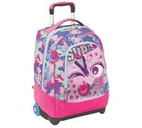 Big Trolley SJ Gang, Facce da SJ, Rosa, 2 in 1 Zaino con Cross-Over System, Scuola & Viaggio