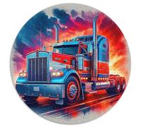 Big Truck 1000 Pezzi Puzzle Giochi Di Puzzle Puzzle Circolare Puzzle Arte Gioco Di Sfida Creativa Unica (67.5x67.5cm)