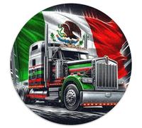 Big Truck 1000 Pezzi Puzzle Rotonda Puzzle Giochi Intellettuali Puzzle Arte Gioco Di Sfida Creativa Unica (67.5x67.5cm)