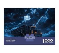 Big Truck Jigsaw Puzzle Impossibili 1000Pcs Moonlit Night Decorazione Per La Casa. Giochi Rilassamento E Intelligence Per Adulti E Ragazzi Da 14 Anni 52x38cm/1000pcs