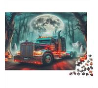 Big Truck Puzzle for Adults Age 14 Up Truck Under Full Moon Fun Present Activity for Home Gift 70x50cm/1000pcs