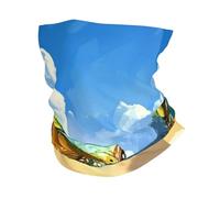 Big Turtle On The Beach Stampa Testa Sciarpa Passamontagna Viso Collo Sciarpa Maschera Bandana Ghette per Uomo Donna