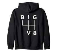 Big V8 Schema 4 Marce - Design Muscle Car Vintage Felpa con Cappuccio