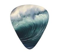 Big Waves in the sea - Confezione da 12 plettri per chitarra, con scatola portaoggetti, in materiale ABS, per chitarra acustica ed elettrica, 3 opzioni di spessore