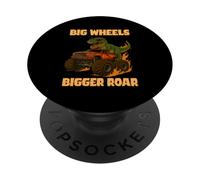 Big Wheel Big Wheel - Dino con design a forma di dinosauro PopSockets PopGrip Adesivo