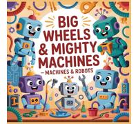 Big Wheels and Mighty Machines Machines and Robots Coloring Book for Kids Ages 4-8: Fun Coloring Adventures with Friendly Robots, Cool Machines, and Creative Inventions