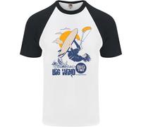 Big Wind Kiteboarding Kiteboard Maglietta A Maniche Corte Da Baseball Per Uomo
