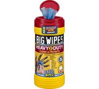 Big Wipes Heavy-Duty ProPlus - Salviettine per pulizia a doppio lato, a resistenza industriale, antibatteriche e resistenti, Blu, Confezione da 80 pezzi