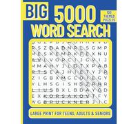 BIG Word Search: 5000 Words - 100 Puzzles with 50 Words Each - Large Print for Teens, Adults & Seniors - Culture, History & Knowledge - Brain Training & Fun