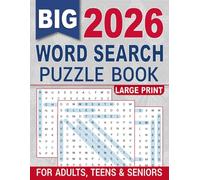 Big Word Search Puzzle Book for Adults: Large Print Word Search Puzzles for Adults, Challenging Word Search Puzzle Book for Adults, Teens and Seniors to Keep Brain Active
