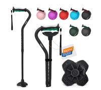 BigAlex Bastone per Anziani Pieghevole per Uomo e Donna, Bastone da Passeggio Regolabile e Leggero, con Impugnatura Ergonomica e Base Stabile, Portatile per la Mobilità Quotidiana e i Viaggi