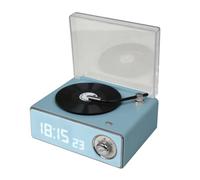 Bigben Altoparlante Bluetooth Sveglia Giradischi Blu