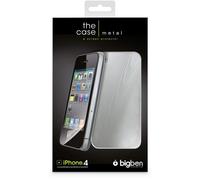 Bigben BB289480 - Cover rigida per Apple iPhone 4, effetto legno con pellicola protettiva, colore: Bianco