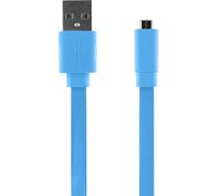 BIGBEN CAVO CONNESSO CABLEFLAT20MICBL - Cavo Piatto MicroUSB Blu 20 Cm