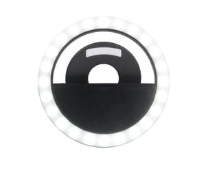BigBen Connected, Anello di luce LED universale per smartphone a clip, Nero