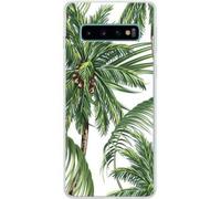 BigBen Connected, Cover rigida per Galaxy S10 con motivi a forma di palma, Verde