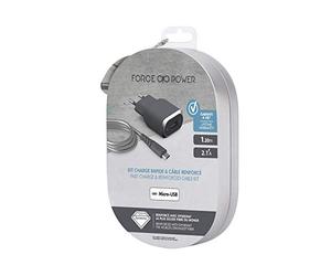 Bigben Connected FPCSMIC1.2MG Charger for Mobile Devices Interior Grey Silver - Chargers for Mobile Devices (Interior, AC, 2.4 A, 1.2 m, Grey, Silver)