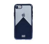 BIGBEN CONNECTED Protettiva CBPCOVGRAPHIP7NV Custodia per Apple iPhone SE (2020)/8/7/6S/6, Blu, Metallico, Trasparente
