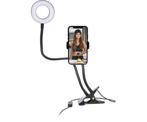 BIGBEN CONNECTED VLOGKITPINCEB - Kit vlogging fissaggio pinza + luce led S
