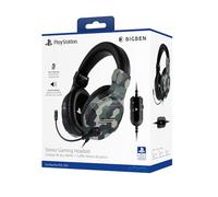 Bigben Cuffie Gaming V3 PS4 PS5 Ufficiale Sony PlayStation, Camouflage Verde