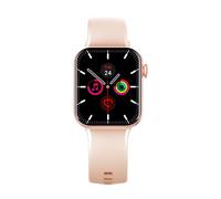 Bigben, orologio da polso quadrato oro rosa, 1,8", schermo HD, chiamate Bluetooth, 70 + modalità sportive, monitoraggio sanitario 24/7, impermeabile IP67, 7 giorni, 7 giorni, compatibile con Android e