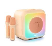 BIGBEN PARTYBTKMP - Altoparlante Bluetooth Karaoke con microfono, potenza musicale totale 30 W, 2 micro senza cavo con effetti sonori, presa USB, AUX-IN, funzione TWS