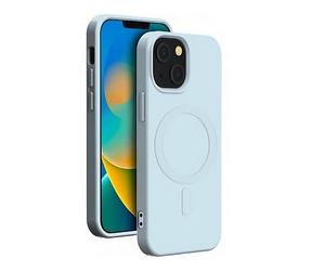 BIGBEN Protettiva COVSILIMAGIP15BL Cover per Apple iPhone 15, Blu