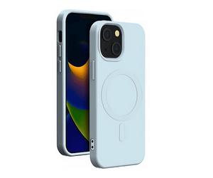 BIGBEN Protettiva COVSILIMAGIP15PLBL Cover per Apple iPhone 15 Plus, Blu