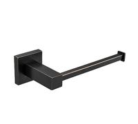 BigBig Home Porta carta igienica in bronzo, supporto per carta igienica, montaggio a parete, porta rotolo di carta igienica, per bagno lucidato a olio, nero, set di accessori da bagno quadrato