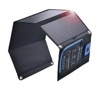 BigBlue 28W Caricabatterie Solare Portatile con Amperometro Digitale | 2 Porte (