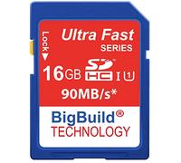 BigBuild Technology 16GB Ultra Fast SDHC 90MB/s scheda di memoria compatibile con Sony Alpha ZVE10, ZVE10L, 7 III, ILCE7M3B.CEC Fotocamera