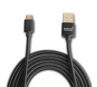 BigBuild Technology Cavo USB Placcato Oro NERO da 2 Metri per Cat S31, S41, S42, S42 H+ Mobile