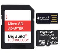 BigBuild Technology Scheda di Memoria Micro SDXC U3 64GB per Garmin Dash Cam Live, X110/X210/X310, Mini 3 Dash cam
