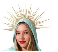 BigBuy Carnival Cerchietto Vergine Dorato