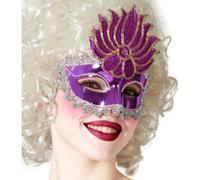 BigBuy Carnival Maschera Viola Luce LED