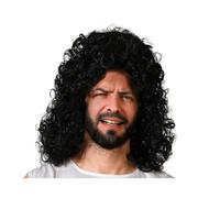 BigBuy Carnival Parrucca per capelli ricci neri