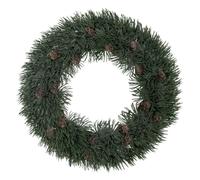 BigBuy Christmas Corona di Natale Verde PVC 38 x 38 cm