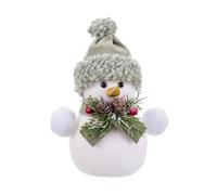 BigBuy Christmas Ornamento Natalizio Bianco Multicolore plastica polyfoam Tessuto Pupazzo di Neve 14 x 12 x 20 cm