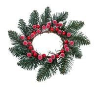 BigBuy Christmas Ornamento natalizio Portacandele Rosso Verde Plastica 25 cm