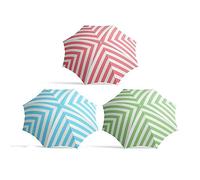 BigBuy Garden Ombrellone a righe Ø 160 cm, multicolore, Estándar, Bohémien