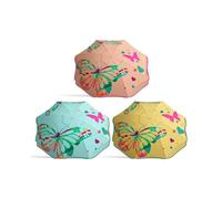 BigBuy Garden Ombrellone Farfalla Ø 180 cm, multicolore, Estándar, Bohémien